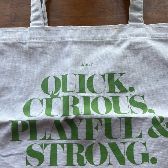 Kate Spade She is Quick Curious Playful and Strong Tote - Picture 2 of 10